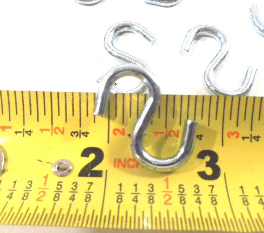 S HOOK 50 PC. 1" INCH S HOOK STEEL S-HOOKS