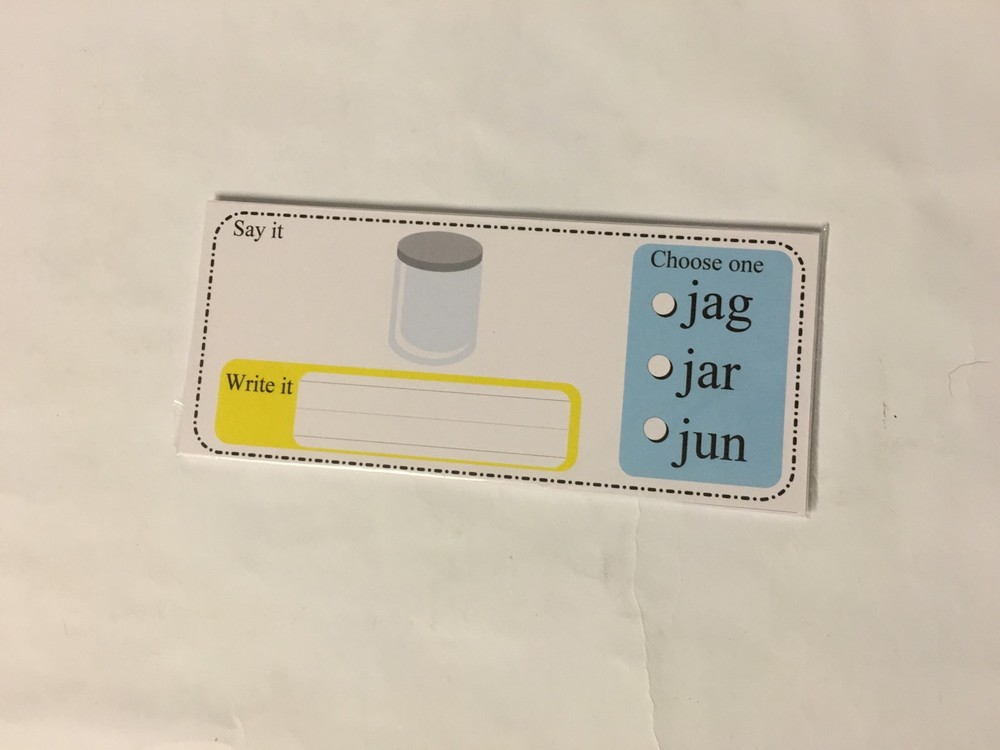 Vowel Sounds - Wipe & Write Learning Center Activity - 21 Laminated Cards