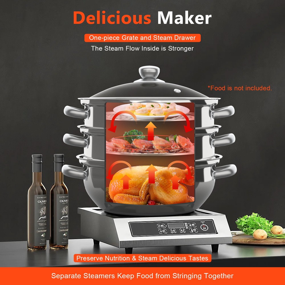 Rice Roll Steamer 2/3 drawers DIY Multi-function Rice Noodle Roll Steamer