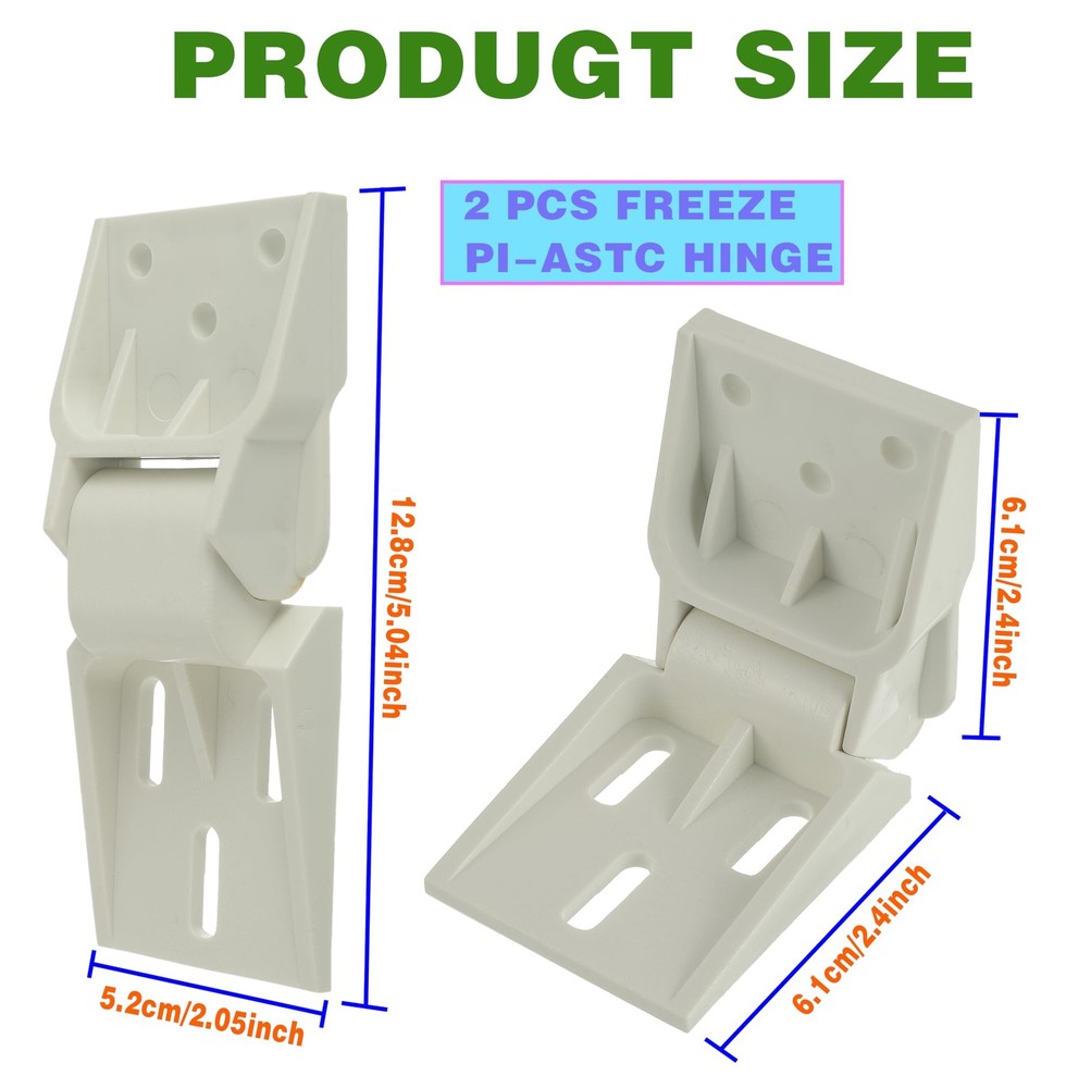 BOSHCHEN 2 Pcs Freezer Plastic Hinge Compatible with Haier 3 Holes...