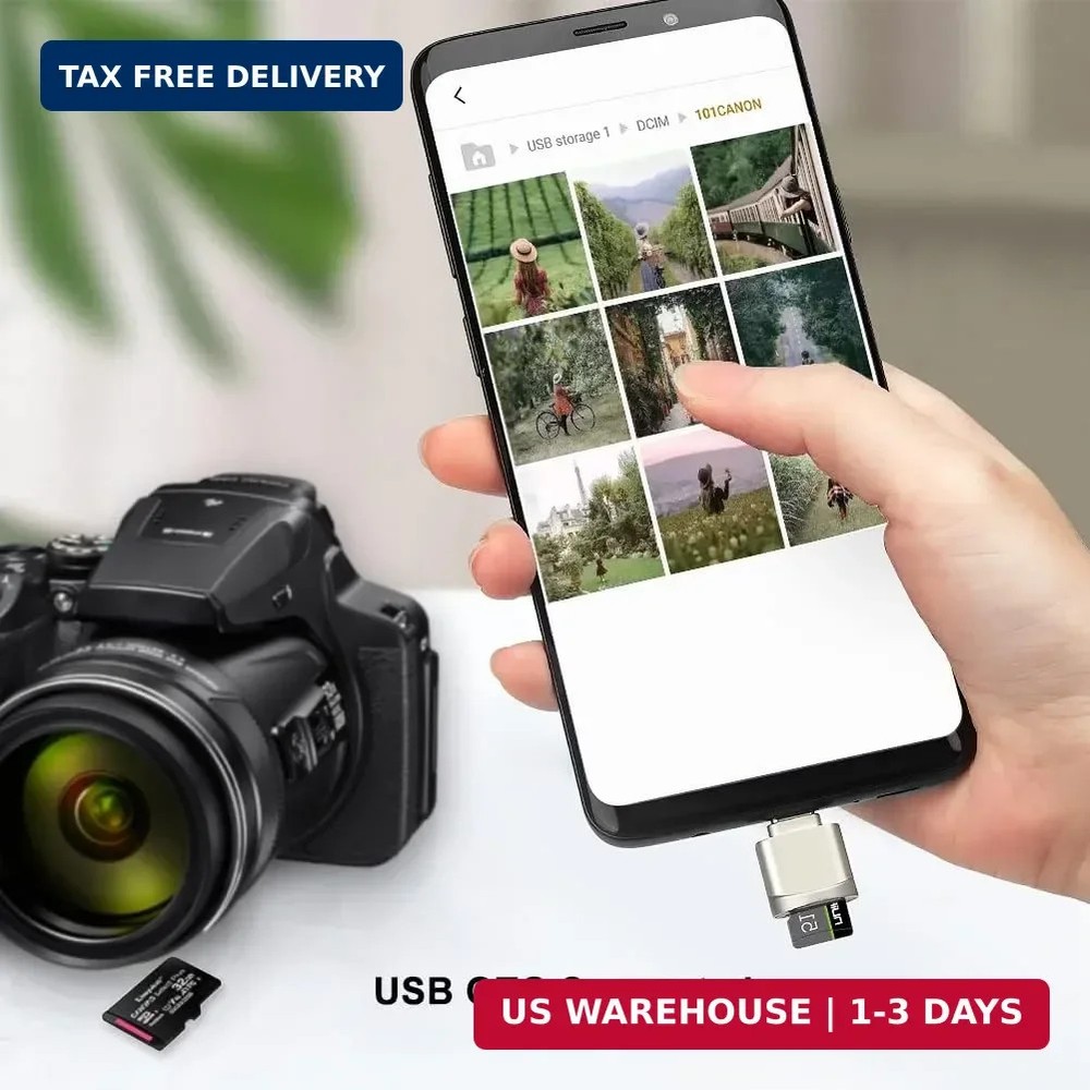 Micro SD Card Reader, USB C to SD Card Reader, Type C TF Memory Card Reader with