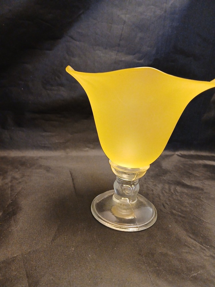 Yellow Candy/ Vase 6" Tall