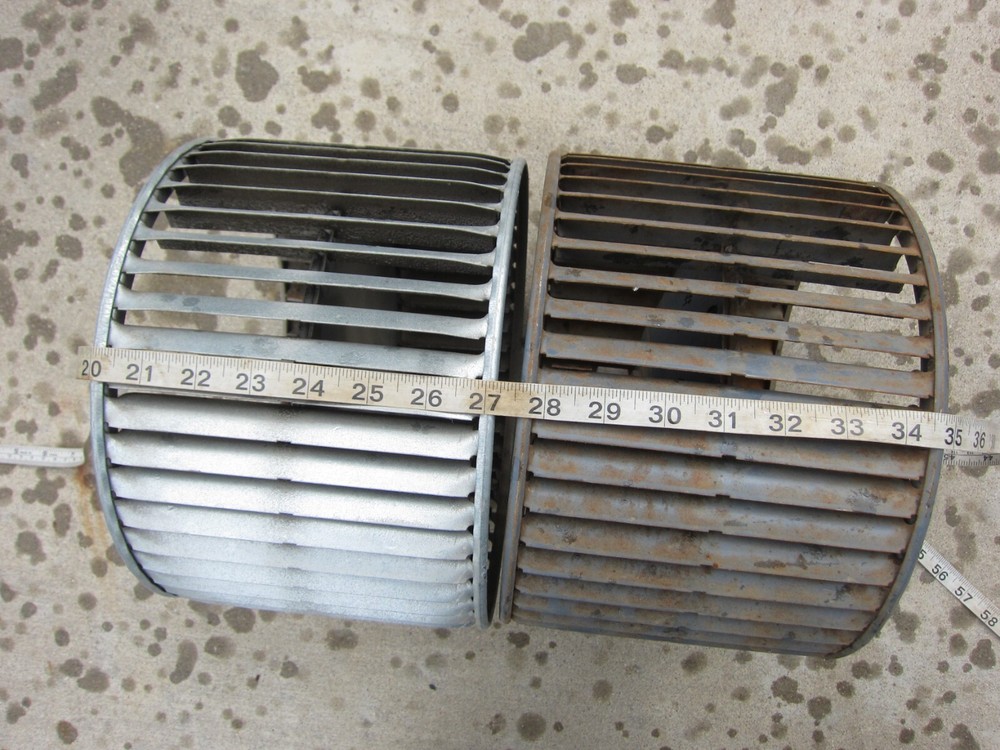 Wheel Dia 10½", Width 7", Bore Dia ½" CW Blower Wheel, Used