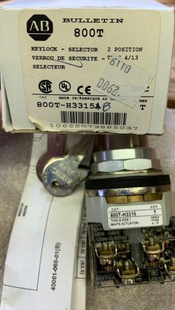 ALLEN-BRADLEY 800T-H3315 SELECTOR SWITCH