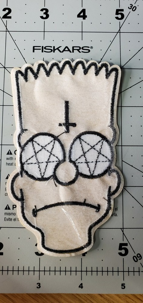 The Simpson Bart Simpson Satanic Patch 4 3/4 inch