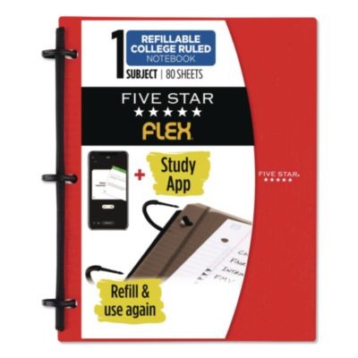 Mead 08120 Flex Notebinder 1/2" TechLock Rings 80 Sheets