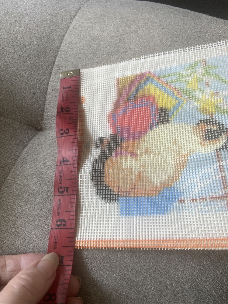 Siamese Cat Needlepoint Canvas 6.5 X 6.5”