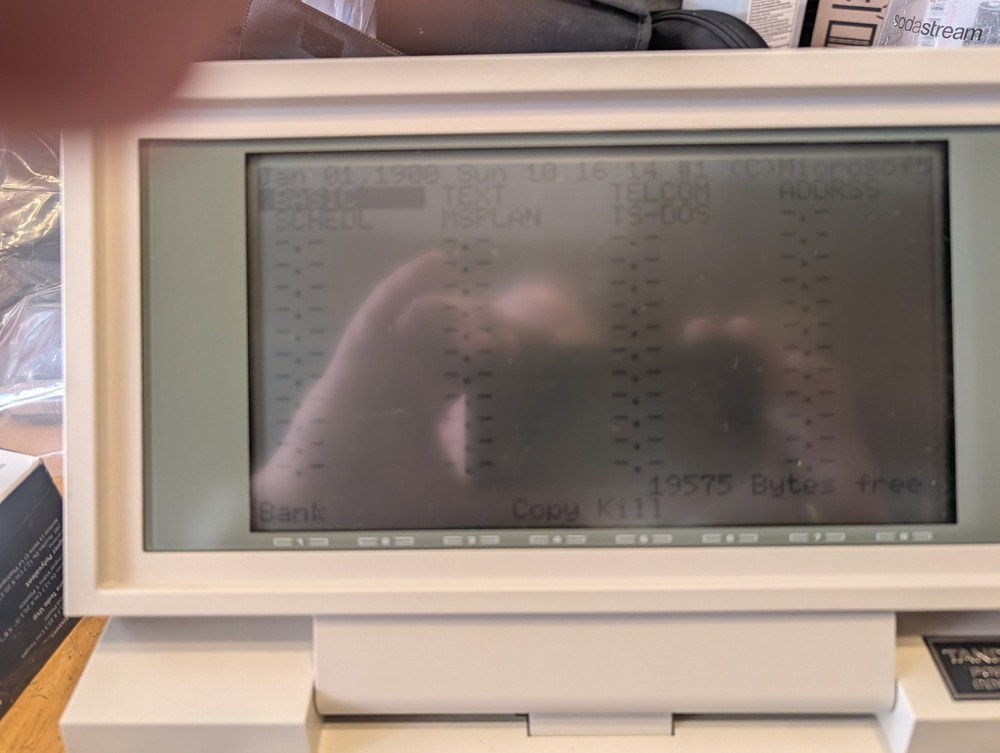 Vintage Tandy 200 Computer, A/C, 2 Option Ram, Dial-A-ROM,Memory Battery