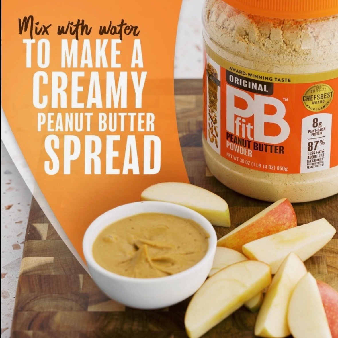 2 Pack - PBfit All-Natural Gluten-Free Peanut Butter Powder 30 oz.