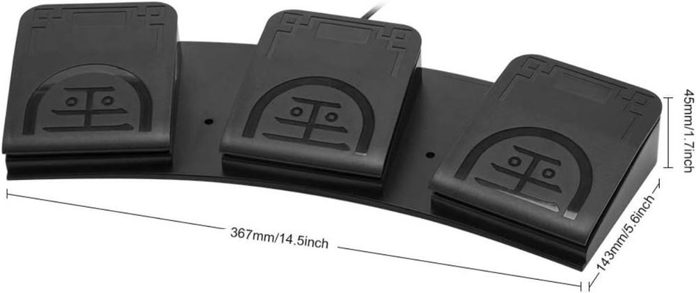 Upgraded USB Triple Foot Pedal Switch Control 3 Three Key Footswitch Program ...