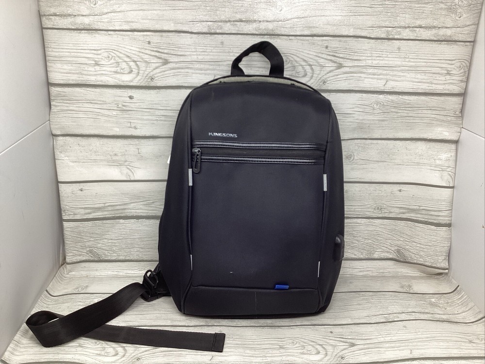 Kingsons Crossbody One Crossbody Shoulder Strap Computer Backpack Black