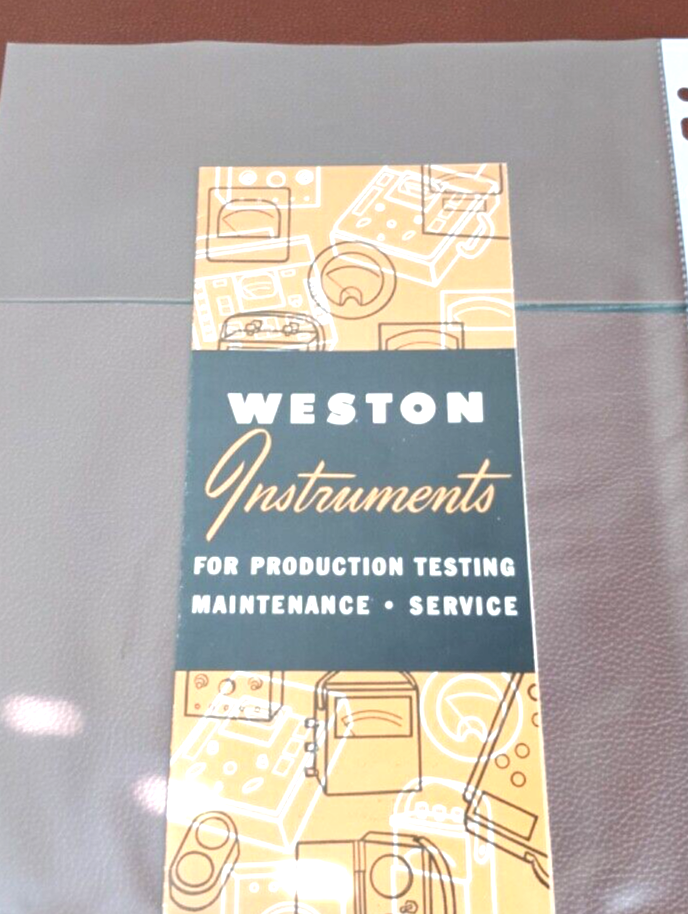 1954 Weston Instruments ~ Small catalog Brochure ~ Circuit testers etc ..