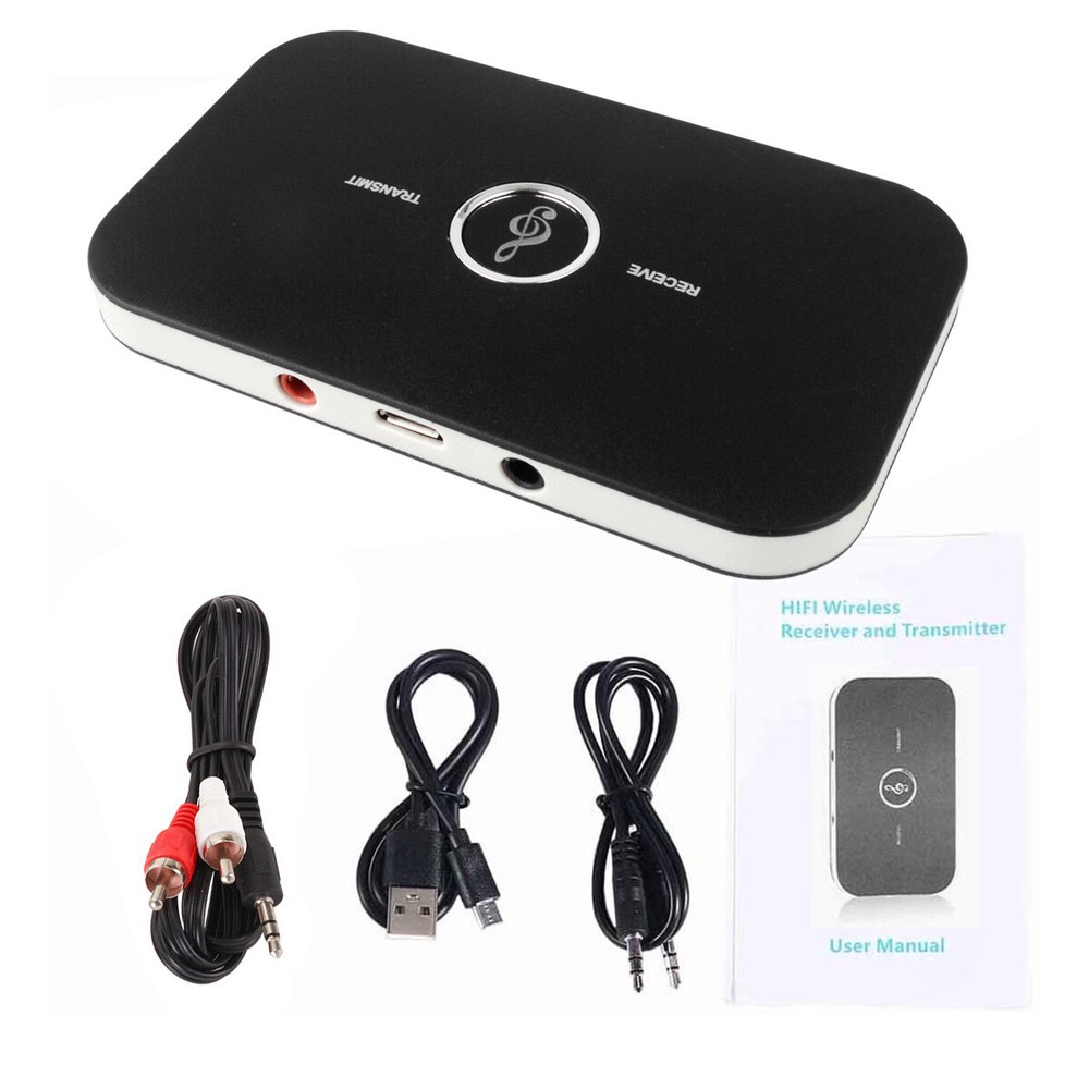 2x Bluetooth Transmitter&Receiver Wireless A2DP Home TV Stereo Audio Adapter