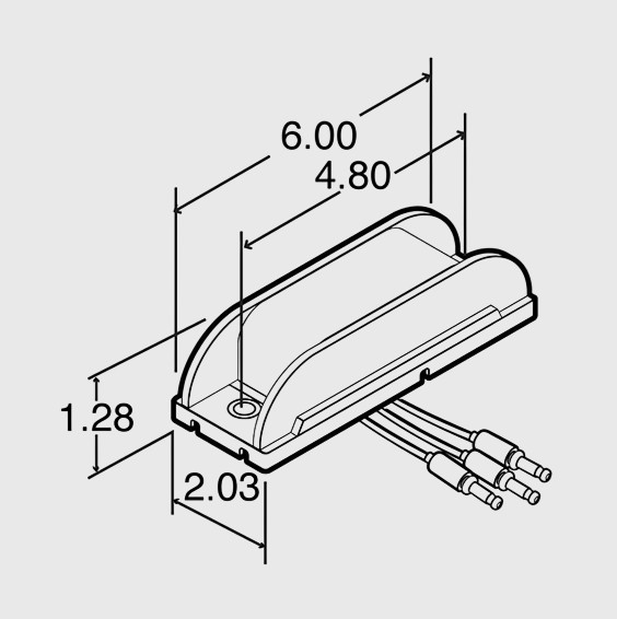 21271R Truck-Lite Red LED 2"x6" Rectangular