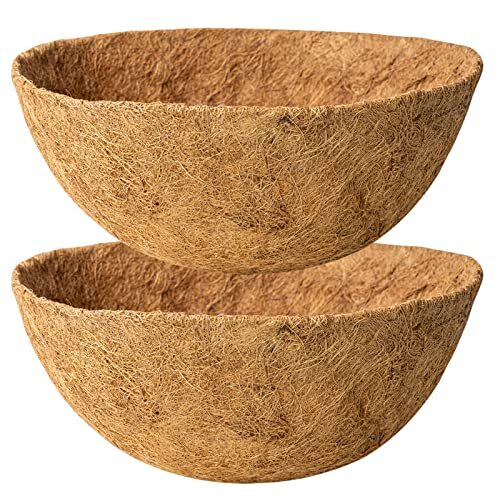 2 Pack 16 Inch Round Replacement Coco Liners for Hanging Basket 16 inch2 Pack