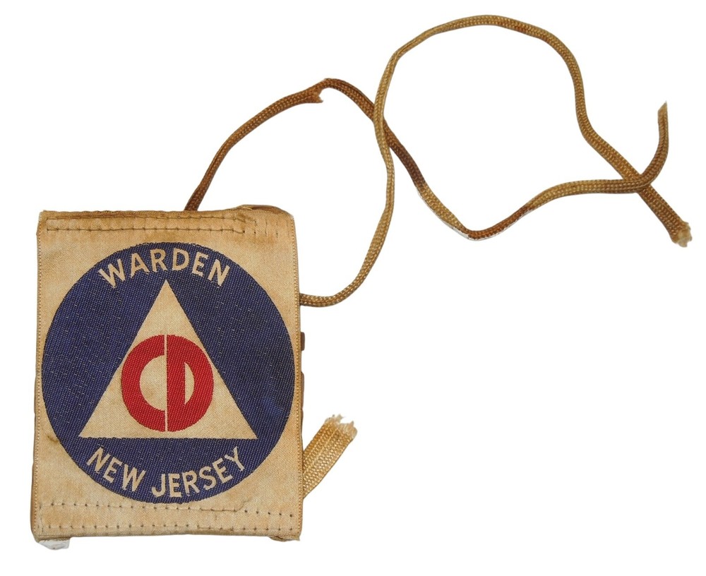WWII US New Jersey Civil Defense Warden Armband DR11