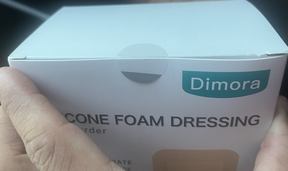 Dimora Silicone Foam Dressing Adhesive, 20 Pack with Border