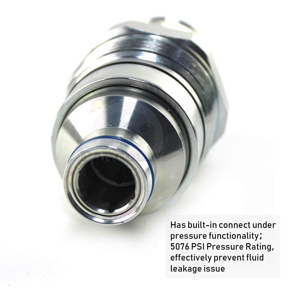 AT406475 7246802 Hydraulic Female Flat Face Quick Connect Coupler 48mm Thread...
