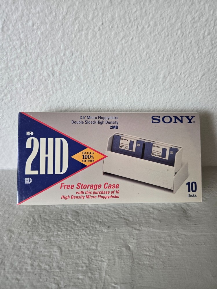 SONY _ 3.5" Micro Floppydisks Double Sided_High Density 2MB_10 Disks