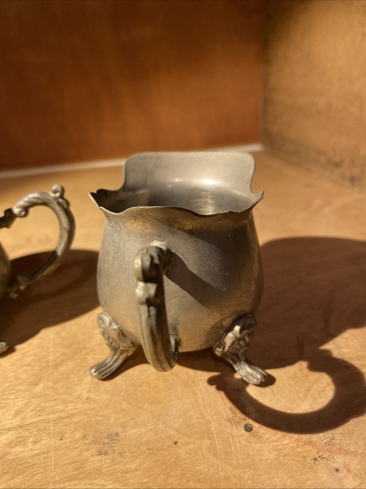 Creamer & Sugar Silver Metal UNBRANDED