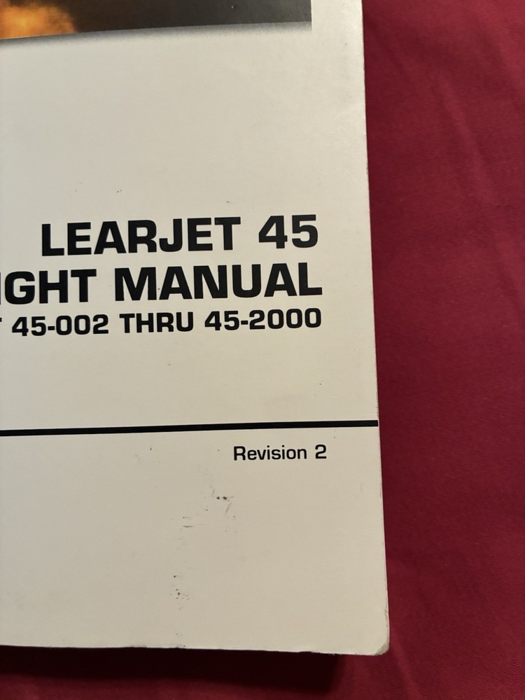 Learjet 45 Airplane Flight Manual Training Manual