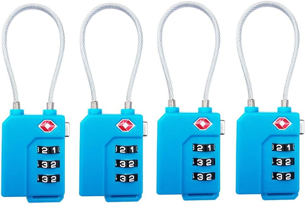 TSA Lock Security 3 Digit Combination Suitcase Luggage Bag Code Lock Padlock (Bl