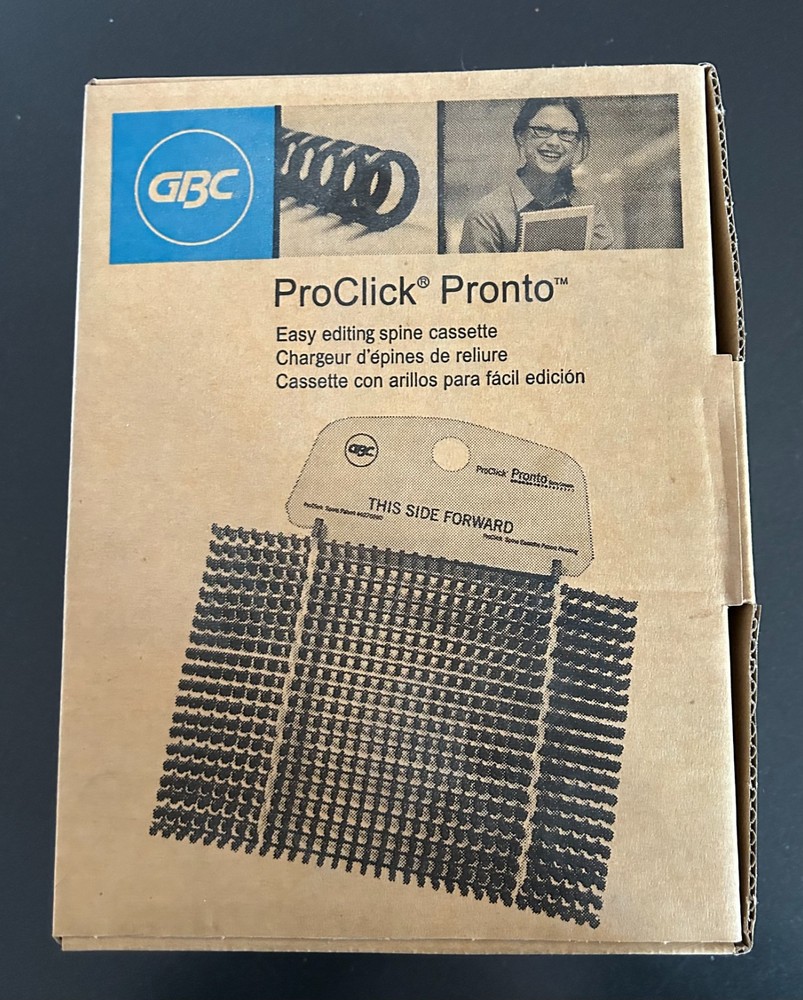 Proclick Binding Spines 100 Pack Black Easy Open 45 Sheet Capacity