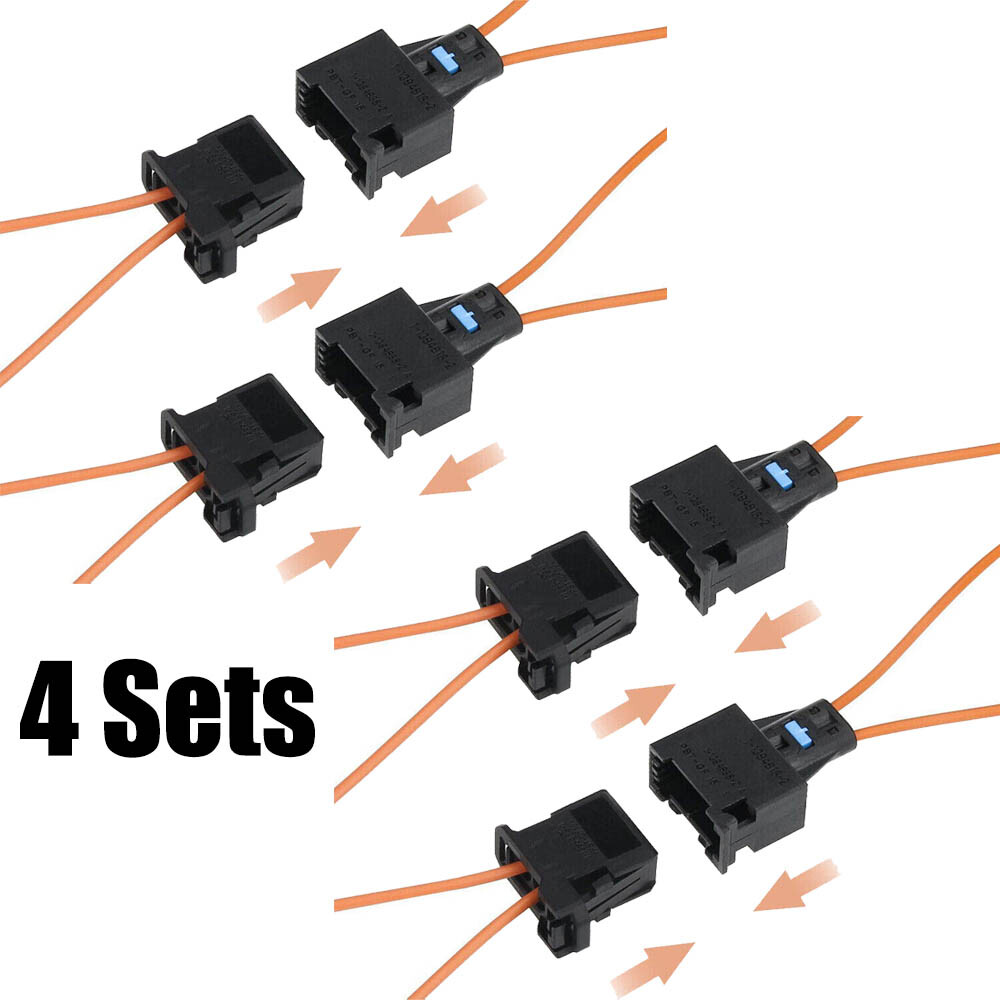 4Pairs MOST fiber optic loop bypass Male & Female kit adapter For MERCEDES BMW