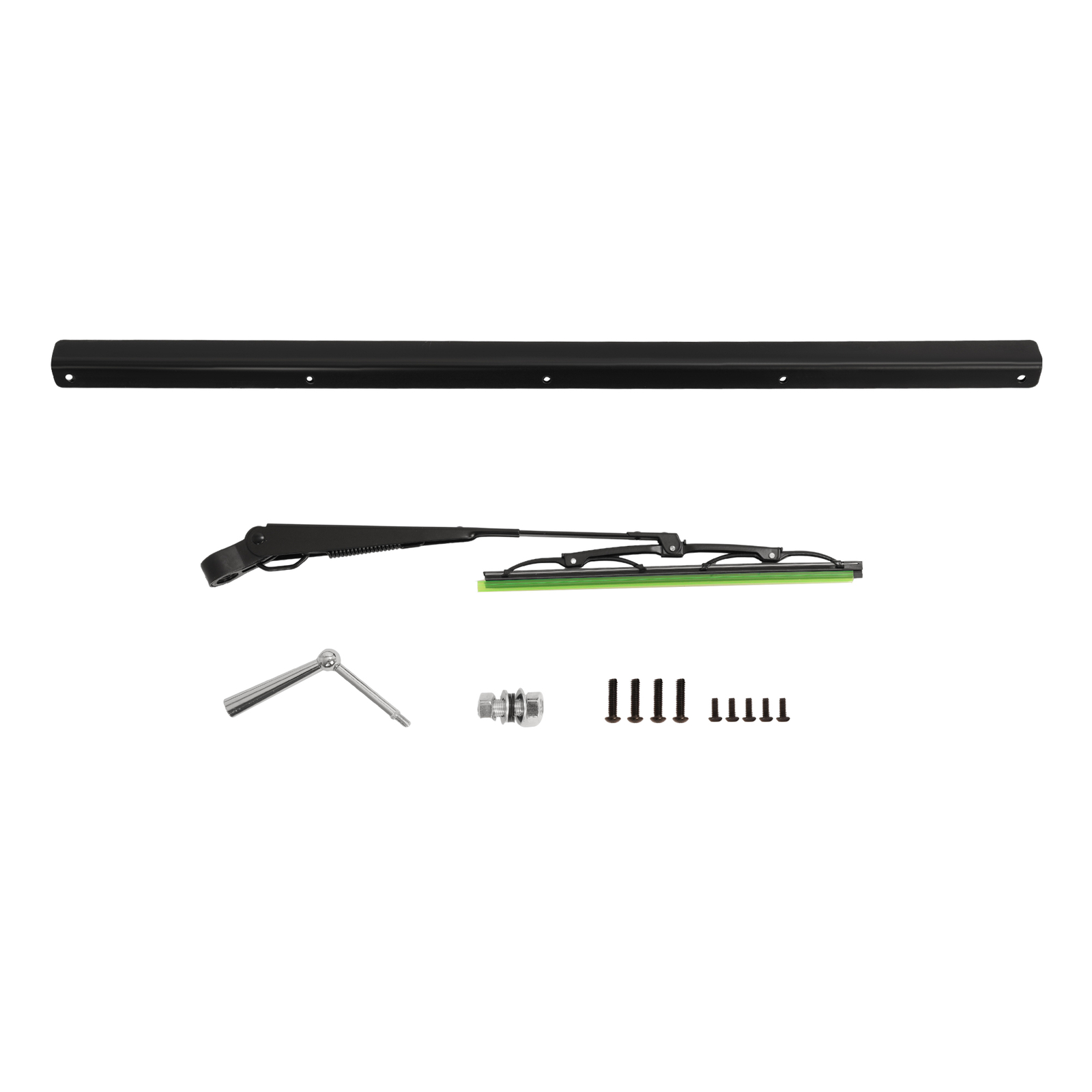 Clear Full Glass Windshield W/ Wiper Black For Polaris RZR 570 800 XP 900 08-14