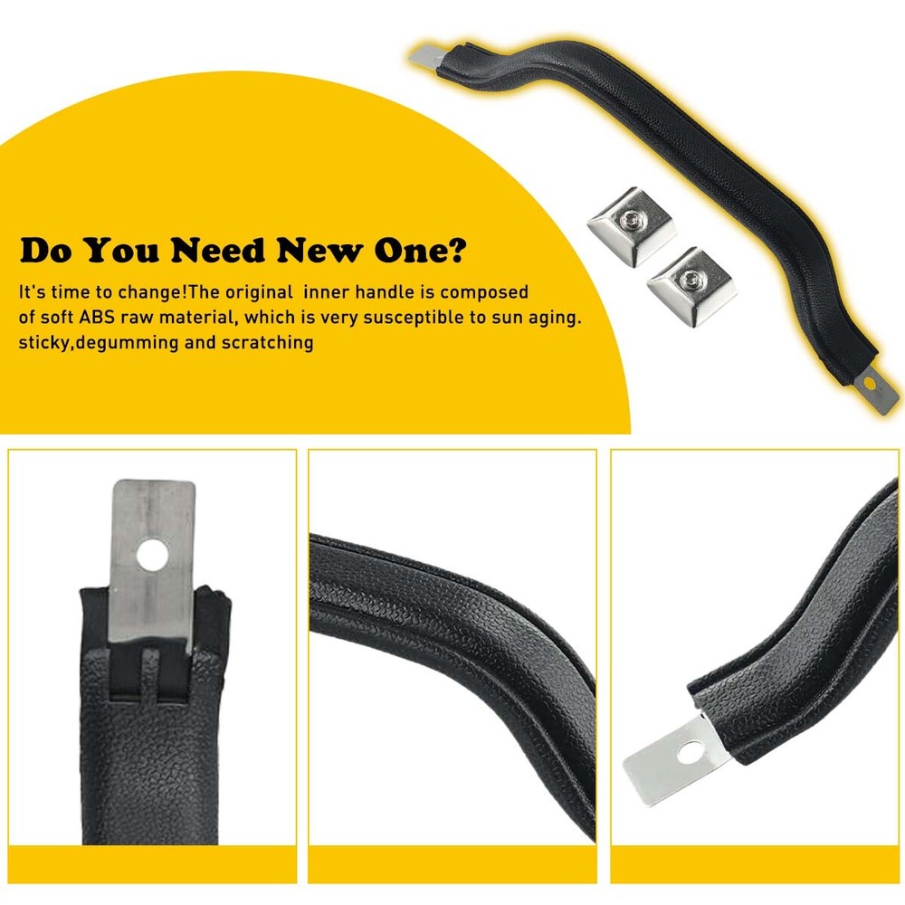 NEW Black Interior Door Pull Strap Inside Handle Set Pair FOR 87-95 YJ WRANGLER