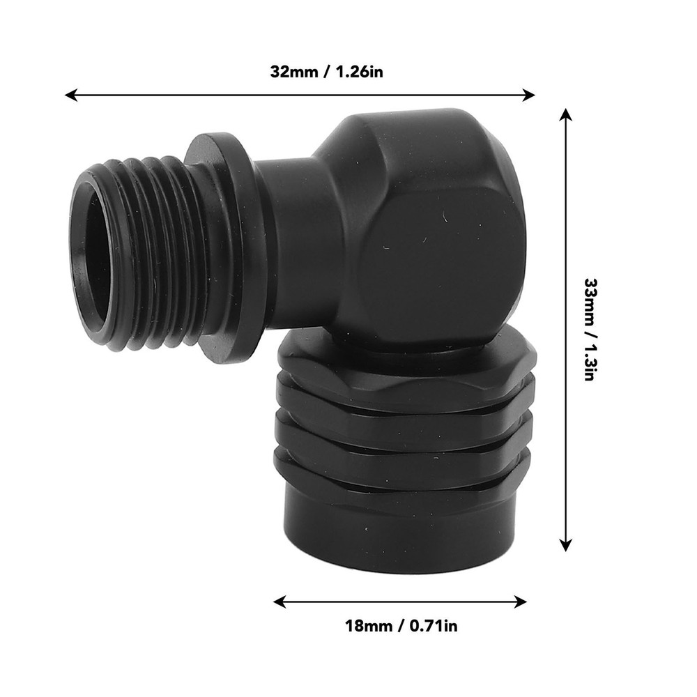 Diving Regulator Connector 90 Degree Angle Rotating Adapter for Second Stage