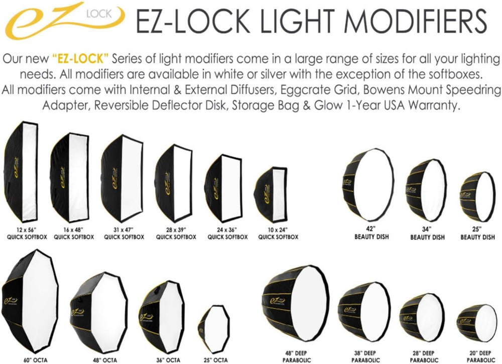 EZ Lock Deep Parabolic Quick Softbox (38")