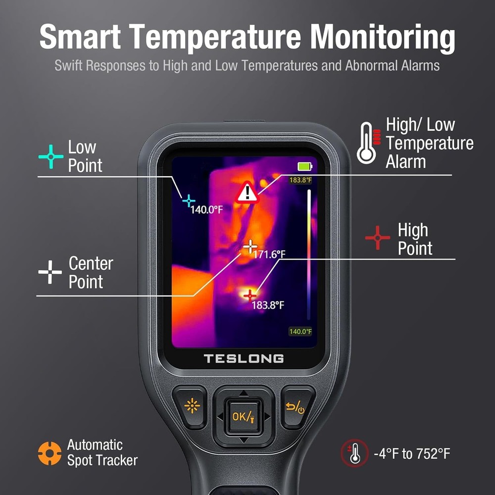 Versatile Thermal Imaging Solution for HVAC & Electrical Inspections, 120x90 IR