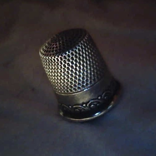 Antique Sterling Silver Wave Scroll Thimble by Ketcham & McDougall * Circa 1880s