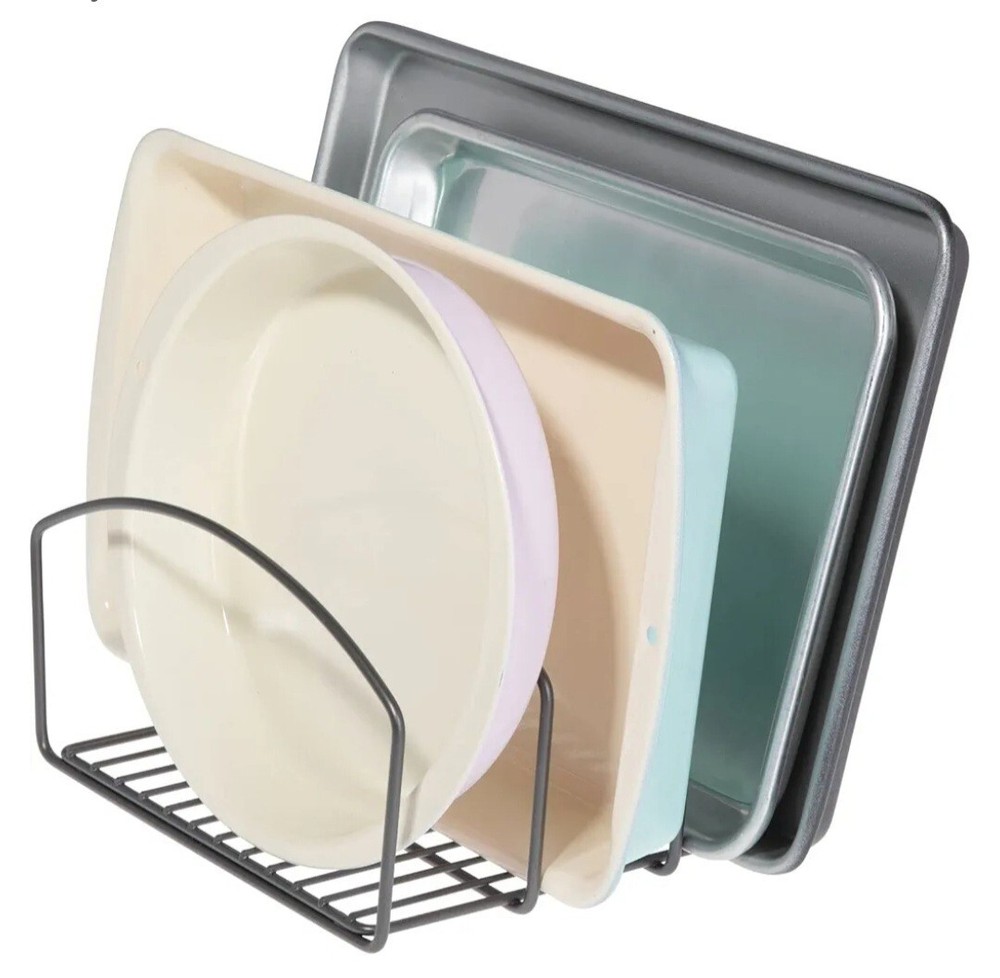 Cutting Board/Bakeware Organizers Divided Rack Kitchen Pantry Storage --F