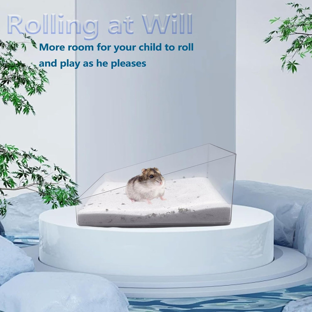 Hamster Sand Bath Box, Transparent Acrylic Sand Bath Container,Bathroom & Diggin