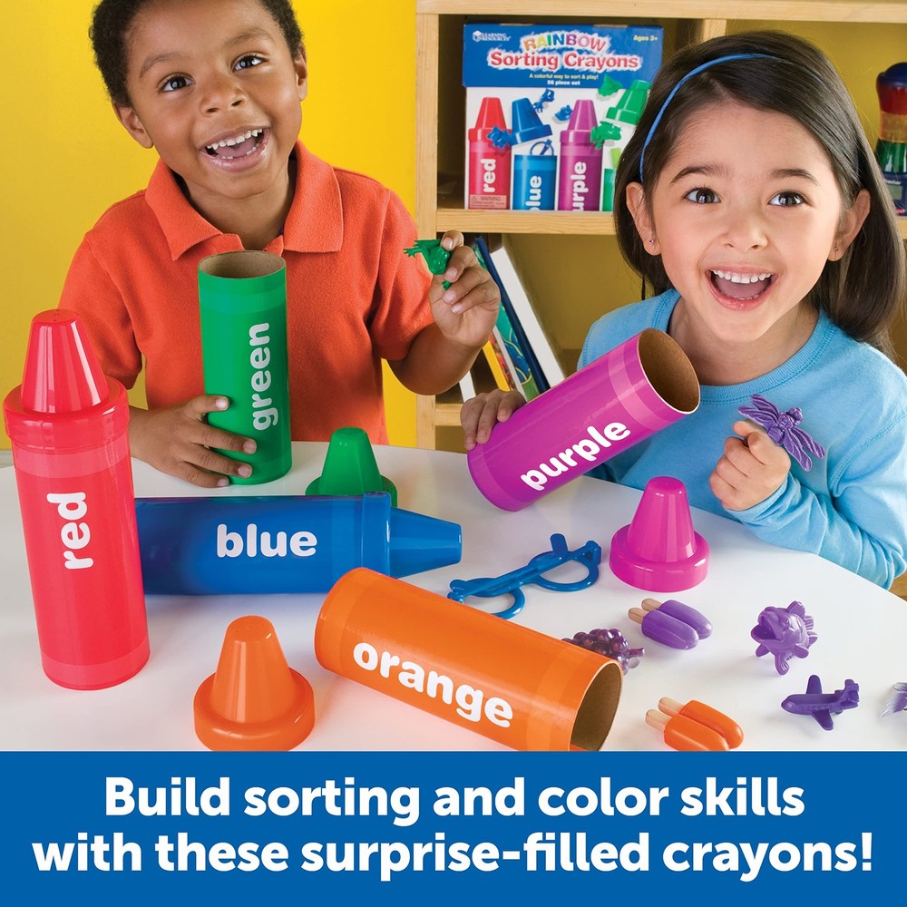 Learning Resources Rainbow Sorting Crayons - Toddler Gifts, Toddler Accessor...