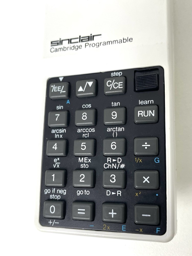 Vintage 1977 Sinclair Cambridge Programmable Calculator w Original Box *VIDEO*