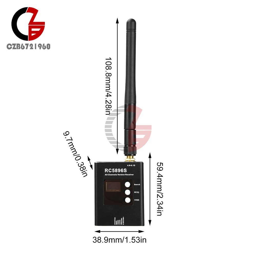DC6-40V RC5896S Receiver 5.8GHz Video Receiver Compatible 5.8G Image Transmitter