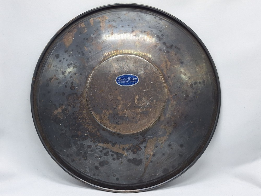 Vintage Reed & Barton Silverplate Hollowware Round Tray 10.5" #1207