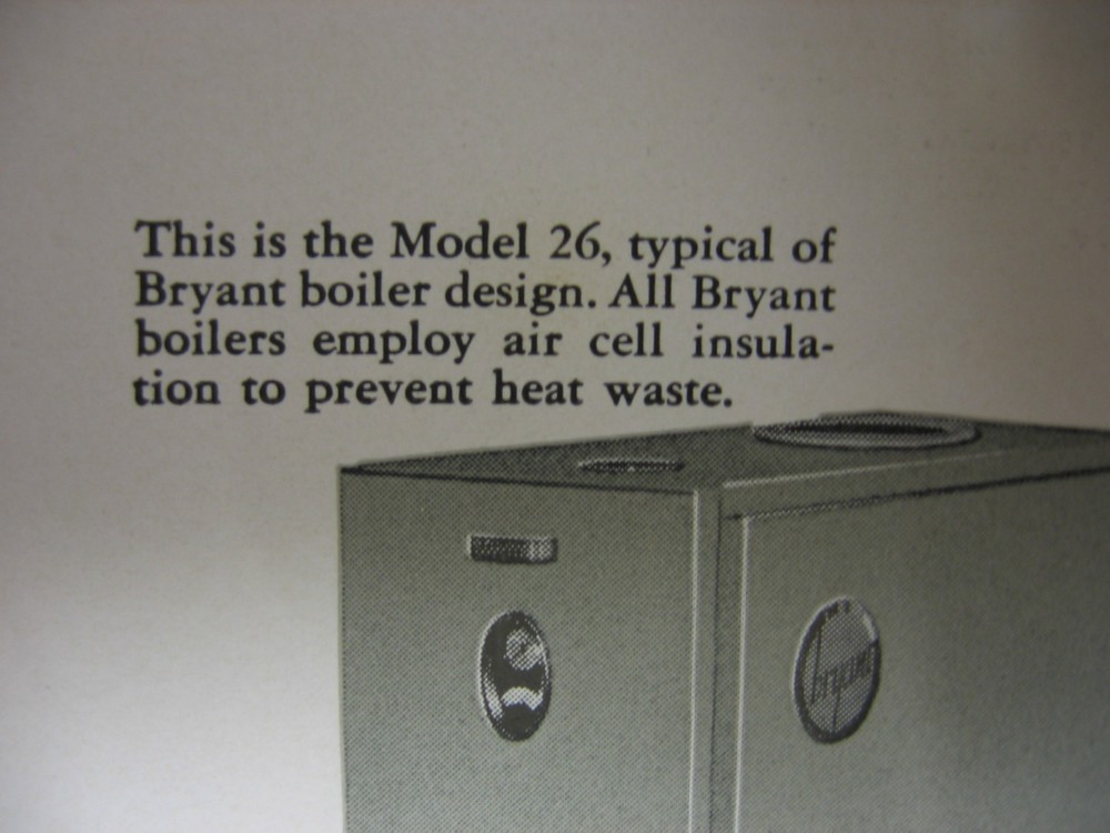 BRYANT HEATING 1946 Catalog ASBESTOS Air Cell Insulation BOILERS