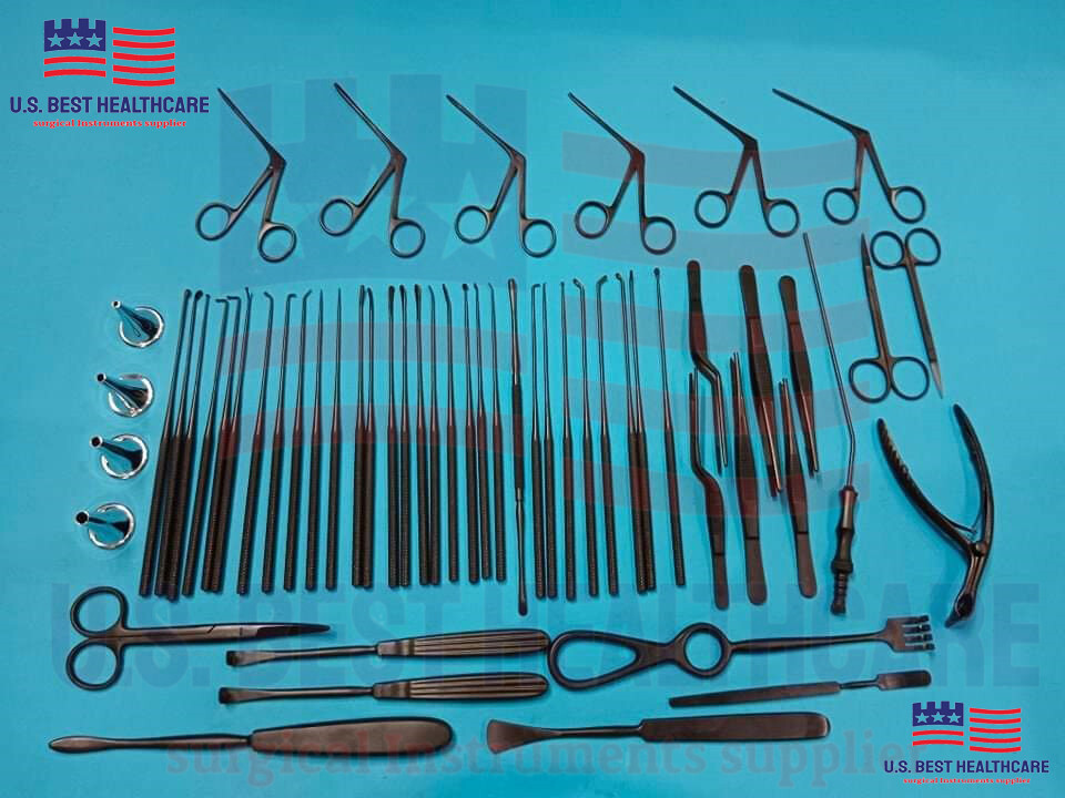 Tympanoplasty Instruments 58 Pcs Set Micro Ear Surgery ENT Instruments