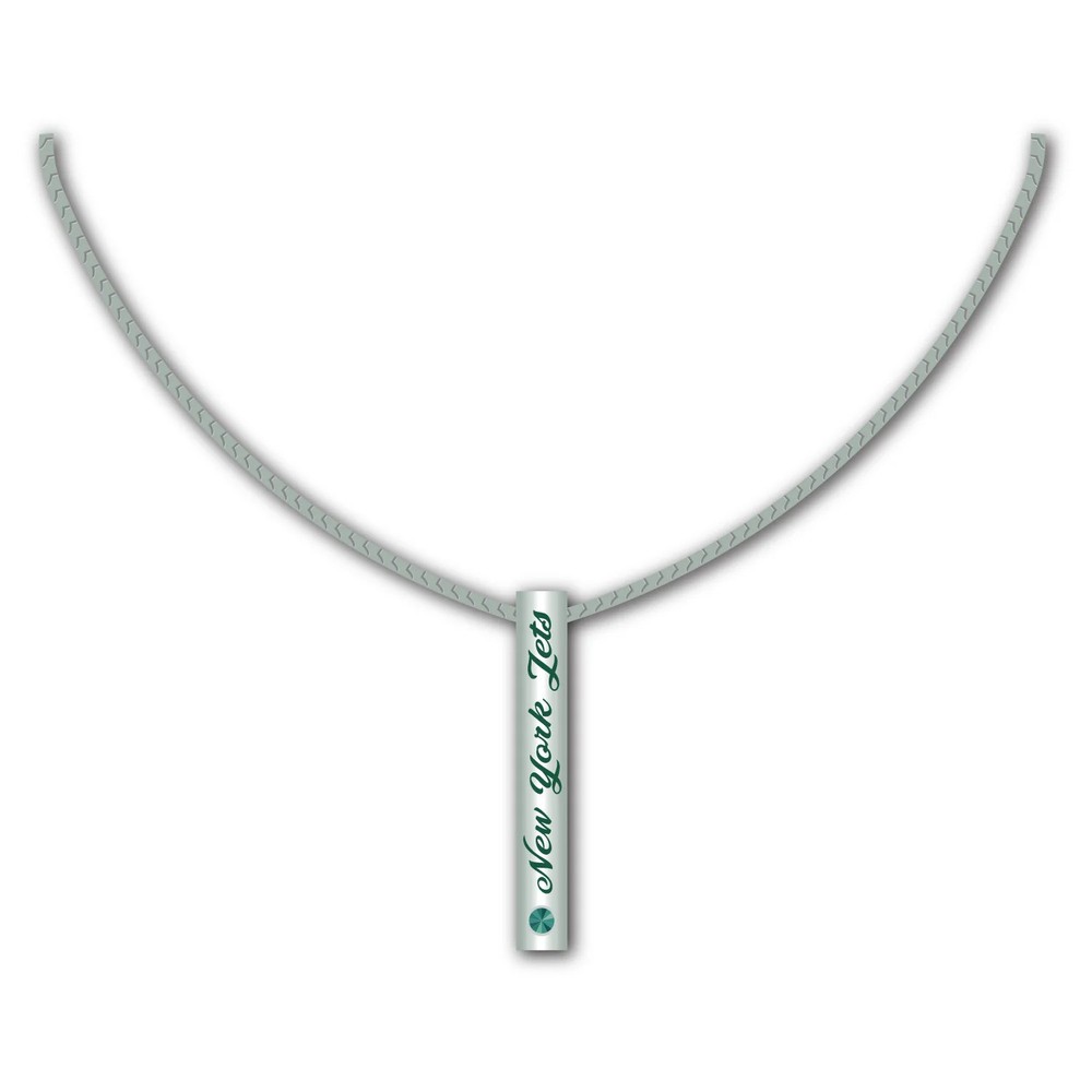 New York Jets Necklace Silver Bar