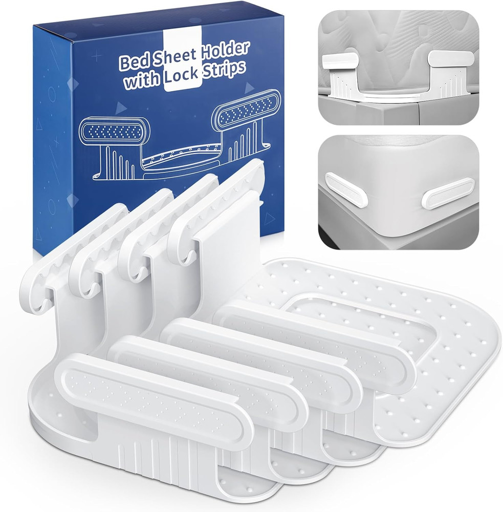 Bed Lock Sheet Holders Fit All Sheet Size, New Upgrade Sheet Straps Keep Sheets