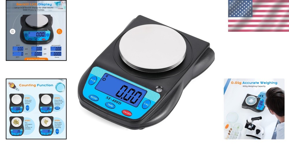 Compact 600g Precision Electronic Scale with LCD Display for Accurate Weighing