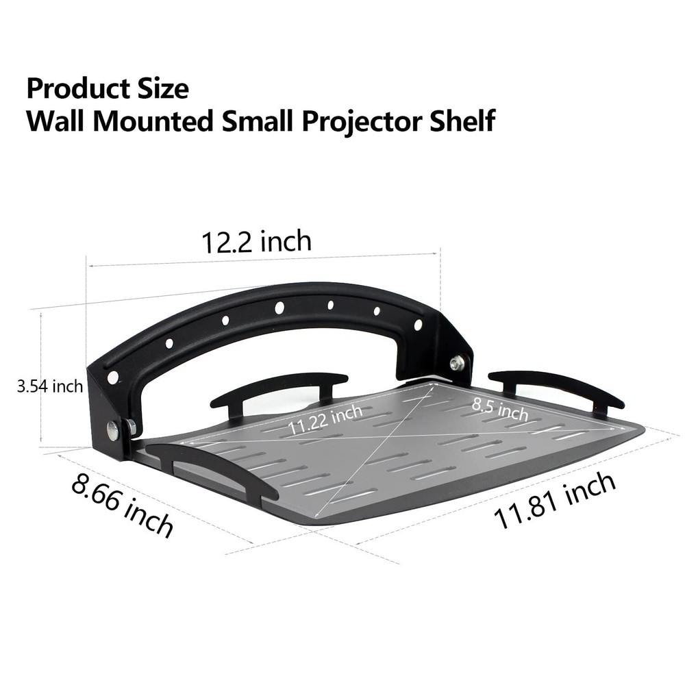Floating Shelf For Projector Wall Mount 90degree Foldable Loading Capacity 8.8lb