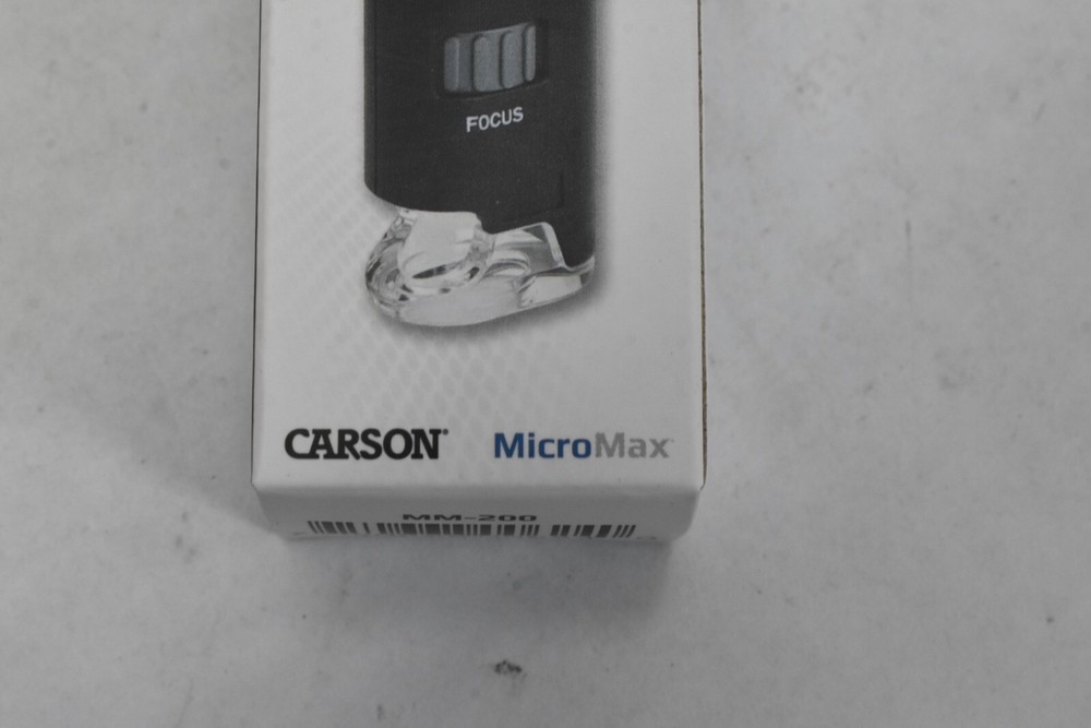 Carson Micromax 60x-75x Zoom Microscope LED Lighted Pocket Microscope MM-200
