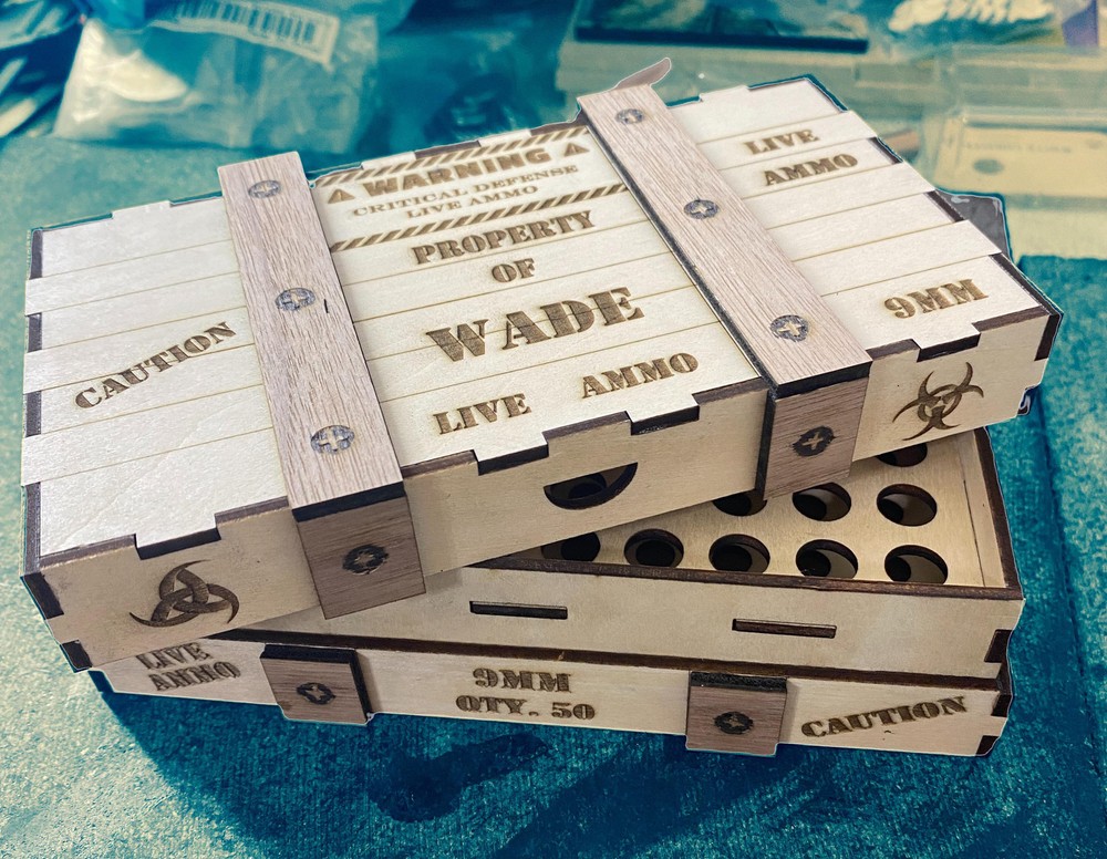 9mm 15 Round Personalized Ammo Crate