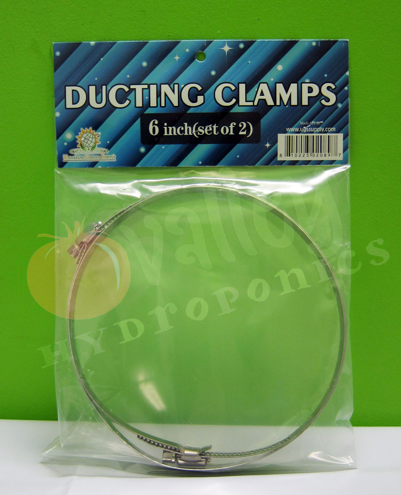 UGSM 6" 8" inch STAINLESS STEEL DUCT CLAMPS Pair Worm Drive Adjustable Fit