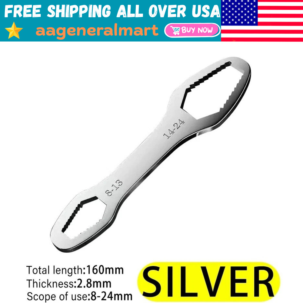 8-24mm Universal Torx Wrench Self-tightening Adjustable Both Ends Spanner Tools